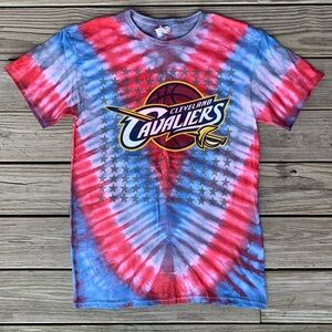 Vintage Y2K NBA Cleveland Cavaliers Lebron James Tie Dye Mens Basketball Shirt